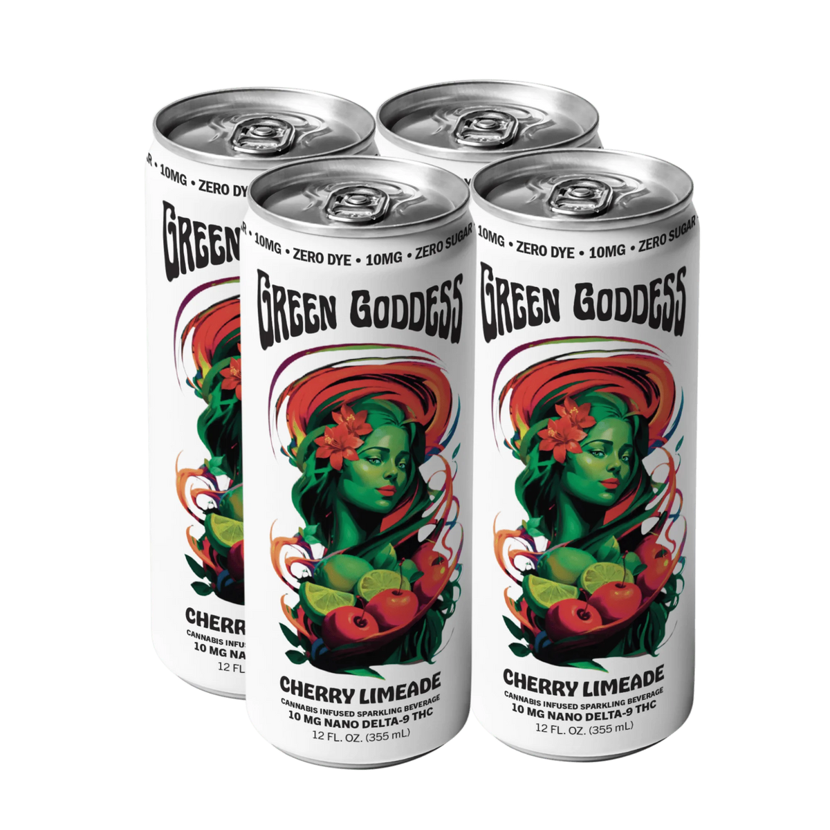 10 mg Zero Sugar Cherry Limeade, 4-pack – Green Goddess