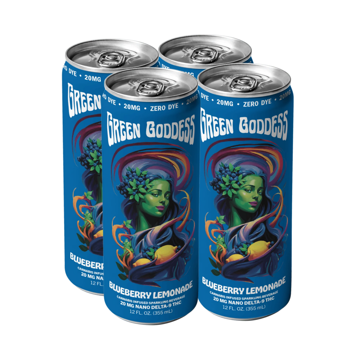 20 mg Full Flavor Blueberry Lemonade, 4-pack – Green Goddess