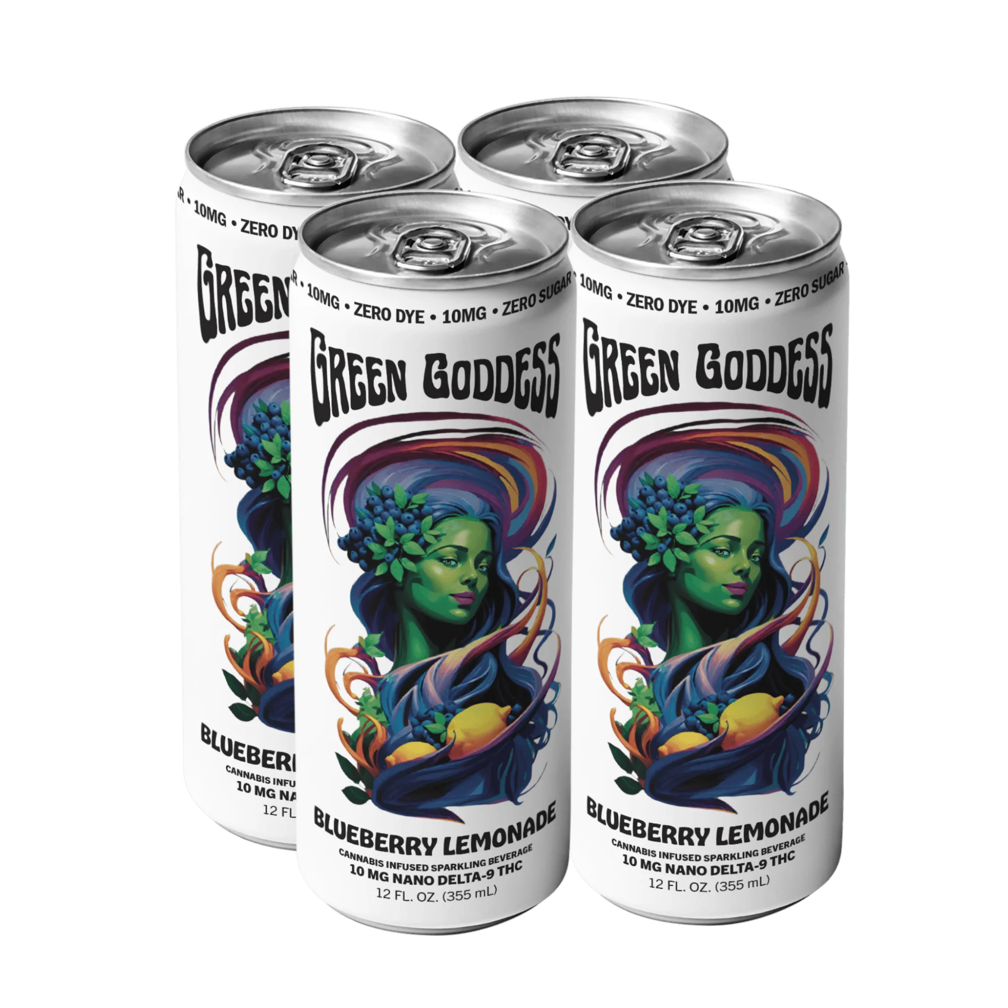 10 mg Zero Sugar Blueberry Lemonade, 4-pack